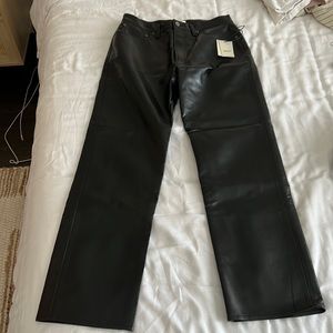 NWT AGOLDE leather pants